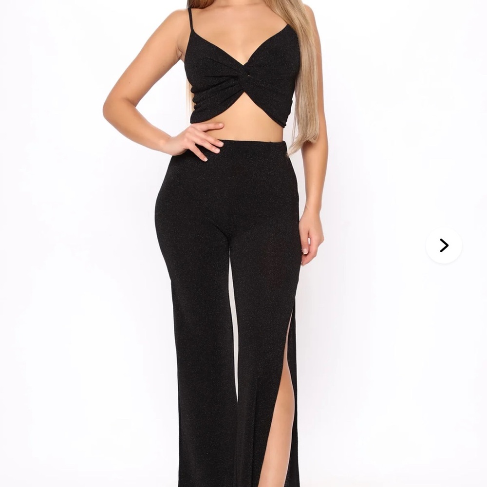Shine On Me Pant Set - black